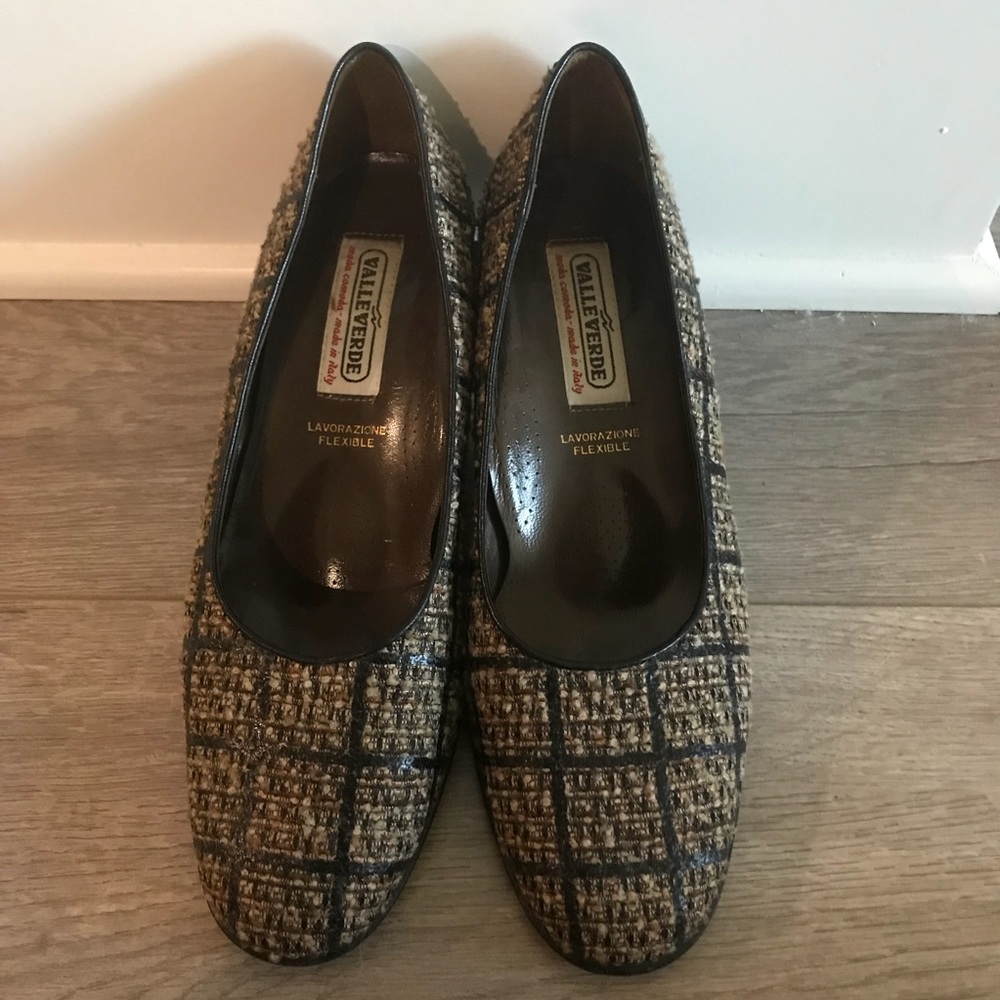 Valleverde | Vintage brown tweed heels